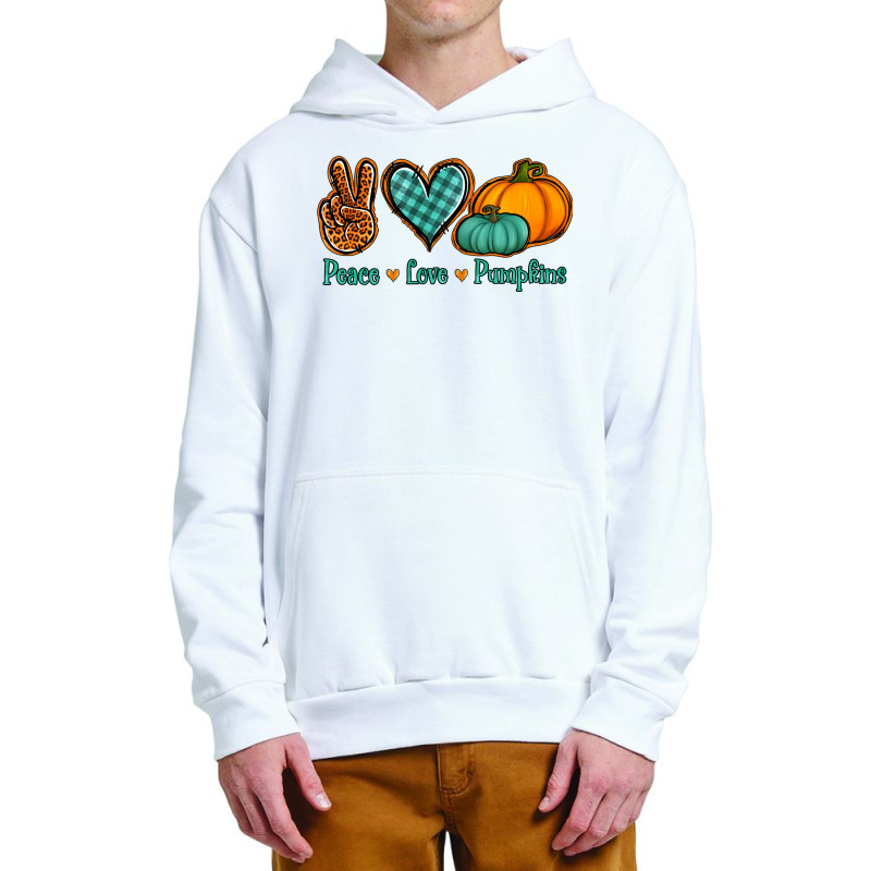 Peace Love Pumpkins Urban Pullover Hoodie | Artistshot