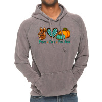 Peace Love Pumpkins Vintage Hoodie | Artistshot