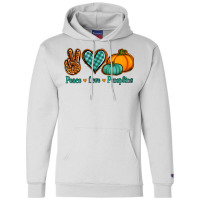 Peace Love Pumpkins Champion Hoodie | Artistshot