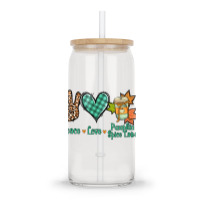 Peace Love Pumpkin Spice Latte Glass Tumbler | Artistshot