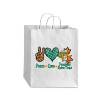 Peace Love Pumpkin Spice Latte Debie Paper Bag - 10 X 5 X 13 | Artistshot