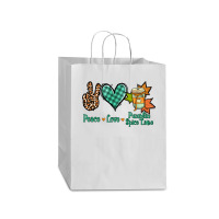 Peace Love Pumpkin Spice Latte Mart Paper Bag -13 X 7 X 17 | Artistshot