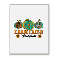 Orange Glitter Pumpkin Metal Print Vertical | Artistshot