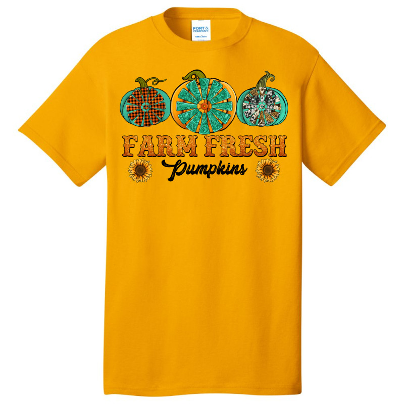 Orange Glitter Pumpkin Basic T-shirt | Artistshot