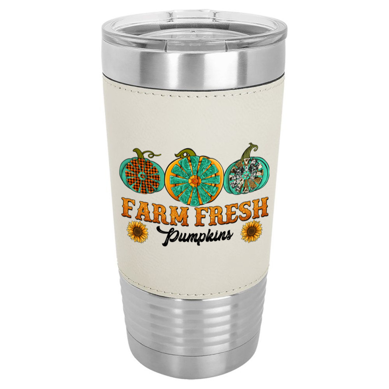 Orange Glitter Pumpkin Leatherette Tumbler | Artistshot