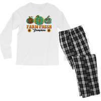 Orange Glitter Pumpkin Men's Long Sleeve Pajama Set | Artistshot