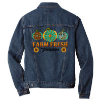 Orange Glitter Pumpkin Men Denim Jacket | Artistshot