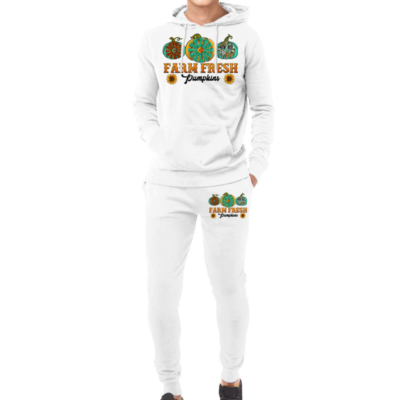 Orange Glitter Pumpkin Hoodie & Jogger Set | Artistshot