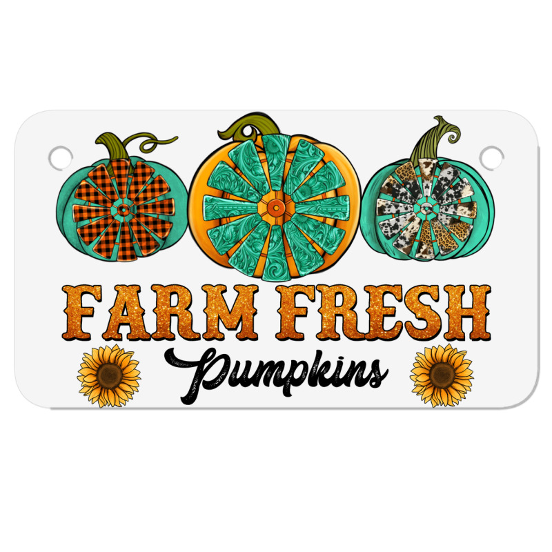 Orange Glitter Pumpkin Motorcycle License Plate | Artistshot