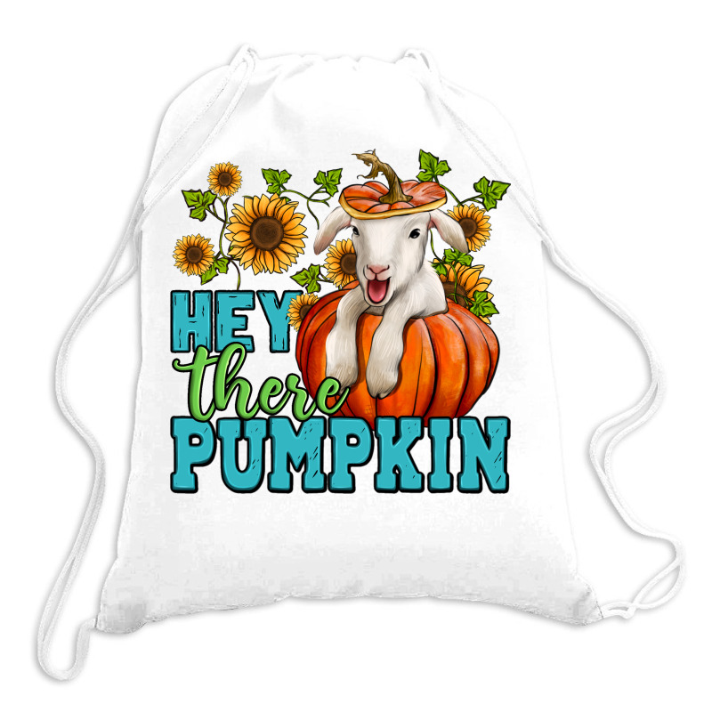 Hey There Pumpkin Lamb Drawstring Bags | Artistshot