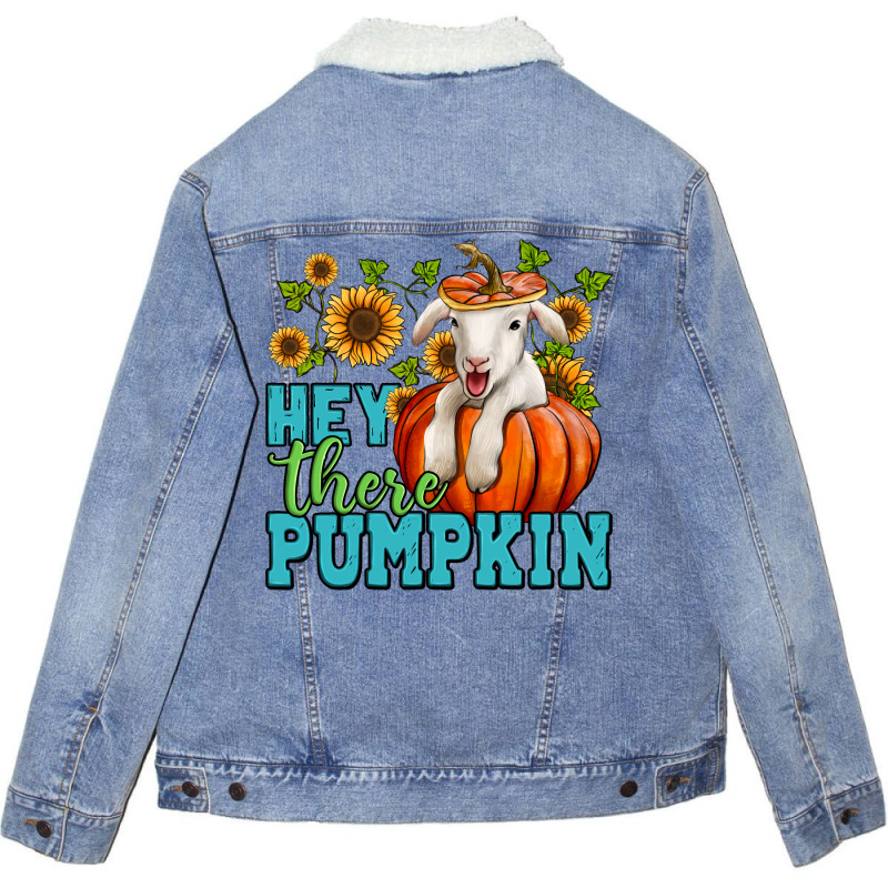 Hey There Pumpkin Lamb Unisex Sherpa-lined Denim Jacket | Artistshot