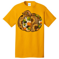 Leopard Cowhide Sunflower Pumpkin Basic T-shirt | Artistshot