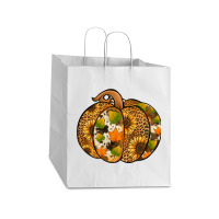 Leopard Cowhide Sunflower Pumpkin Take Out Paper Bag - 14 X 10 X 15 1/2 | Artistshot