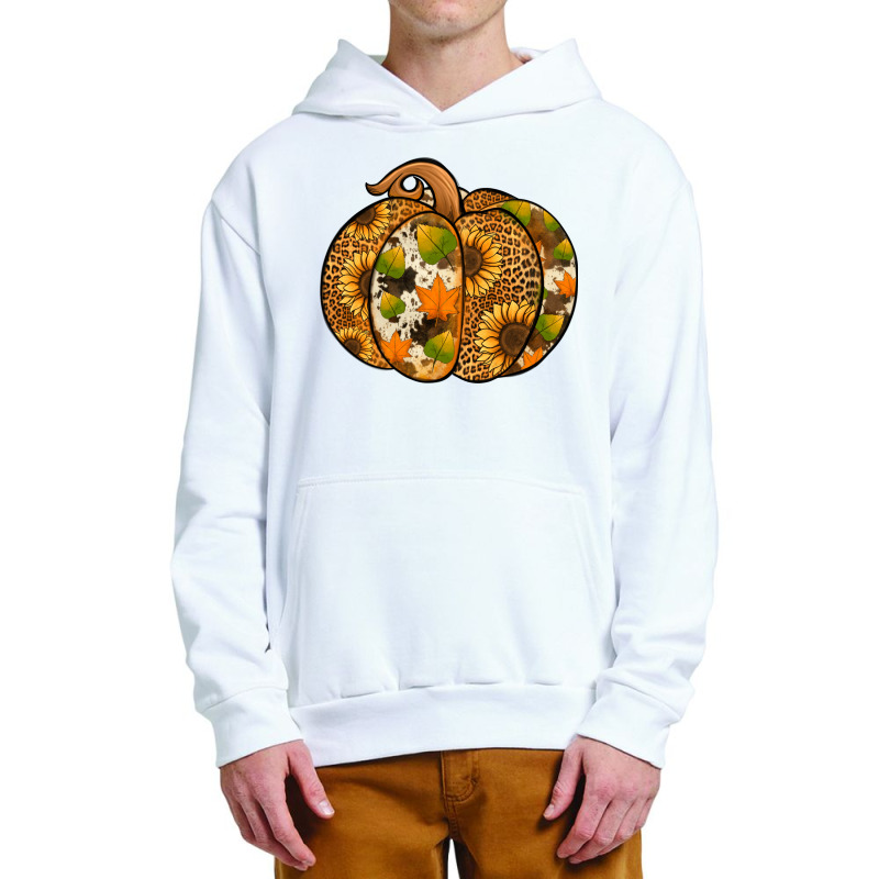 Leopard Cowhide Sunflower Pumpkin Urban Pullover Hoodie | Artistshot