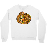 Leopard Cowhide Sunflower Pumpkin Crewneck Sweatshirt | Artistshot