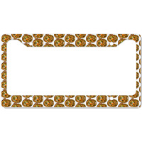 Leopard Cowhide Sunflower Pumpkin License Plate Frame | Artistshot