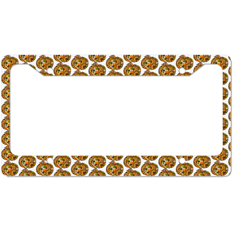 Leopard Cowhide Sunflower Pumpkin License Plate Frame | Artistshot