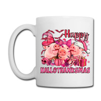 Happy Hallothanksmas Pigs Pink Coffee Mug | Artistshot