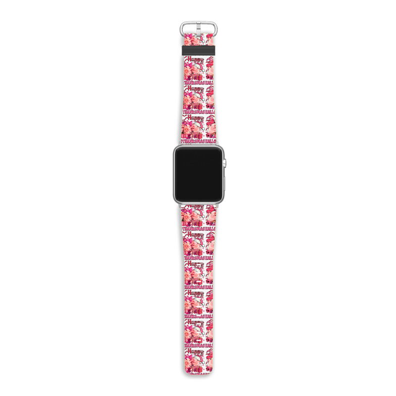 Happy Hallothanksmas Pigs Pink Apple Watch Band | Artistshot