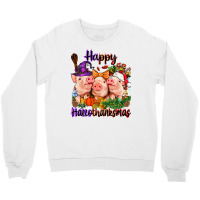 Happy Hallothanksmas Pigs Crewneck Sweatshirt | Artistshot