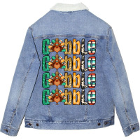 Gobble Till You Wobble Thanksgiving Turkey Unisex Sherpa-lined Denim Jacket | Artistshot