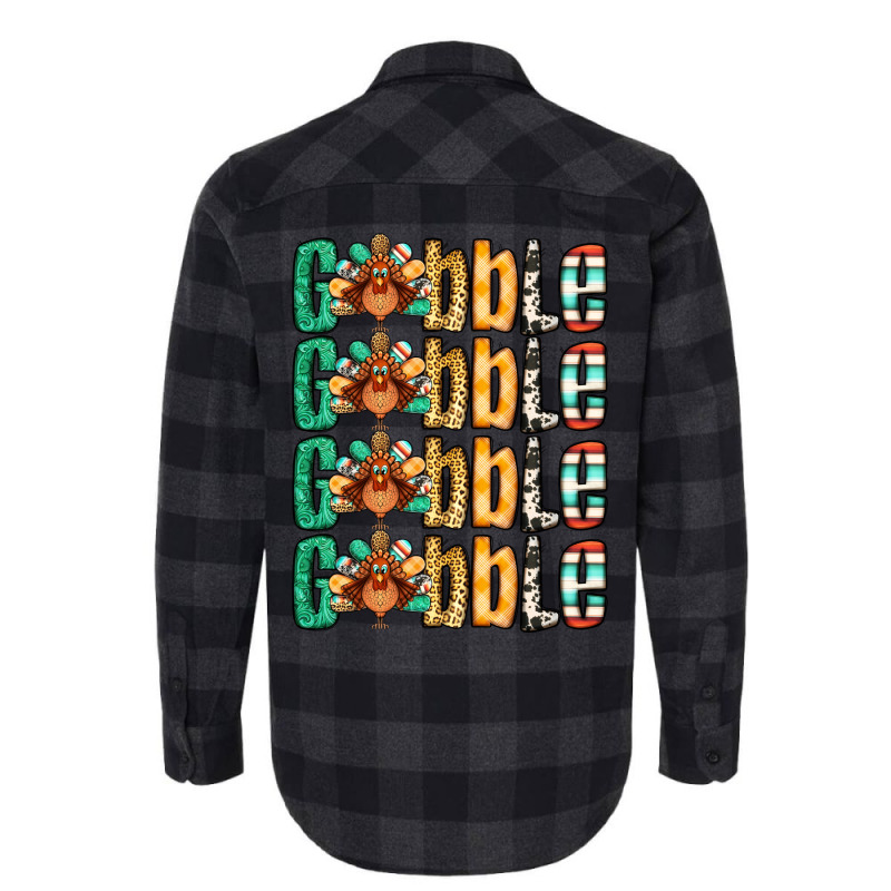 Gobble Till You Wobble Thanksgiving Turkey Flannel Shirt | Artistshot