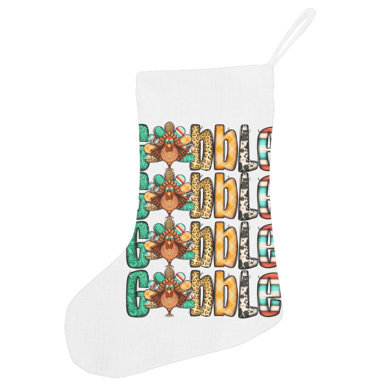 Gobble Till You Wobble Thanksgiving Turkey Holiday Stocking | Artistshot