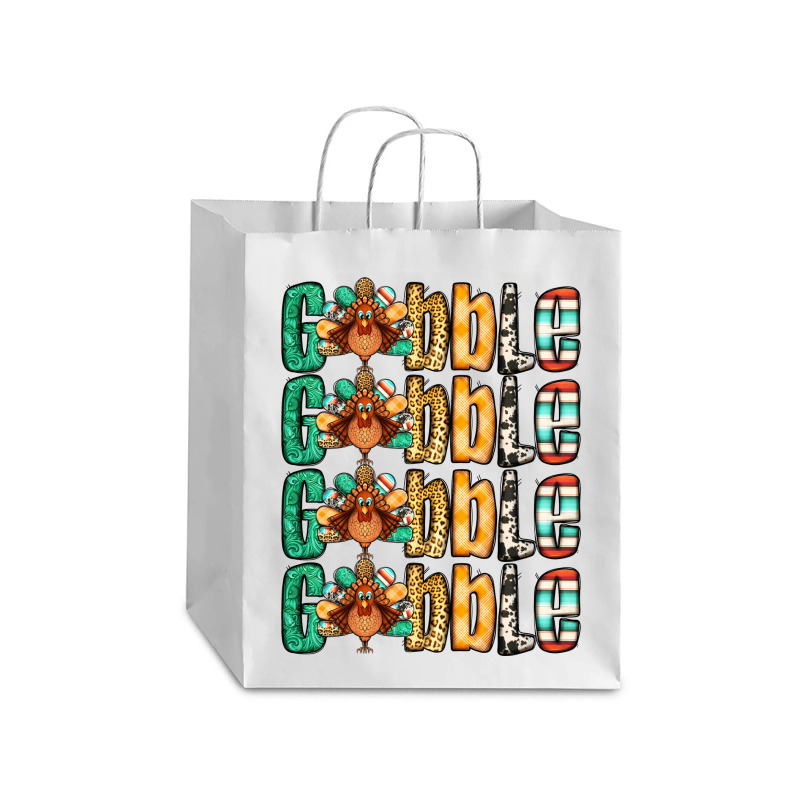 Gobble Till You Wobble Thanksgiving Turkey Debie Paper Bag - 10 X 5 X 13 | Artistshot