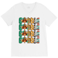 Gobble Till You Wobble Thanksgiving Turkey V-neck Tee | Artistshot