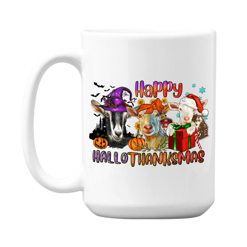 Happy Hallothanksmas Goats 15 Oz Coffee Mug | Artistshot