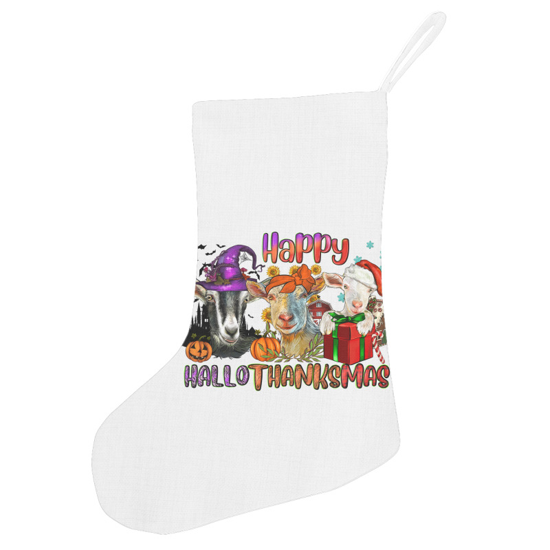 Happy Hallothanksmas Goats Holiday Stocking | Artistshot