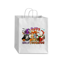 Happy Hallothanksmas Goats Debie Paper Bag - 10 X 5 X 13 | Artistshot