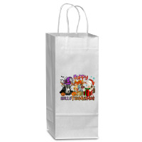 Happy Hallothanksmas Goats Wine Paper Bag - 5 1/2 X 3 1/4 X 13 | Artistshot