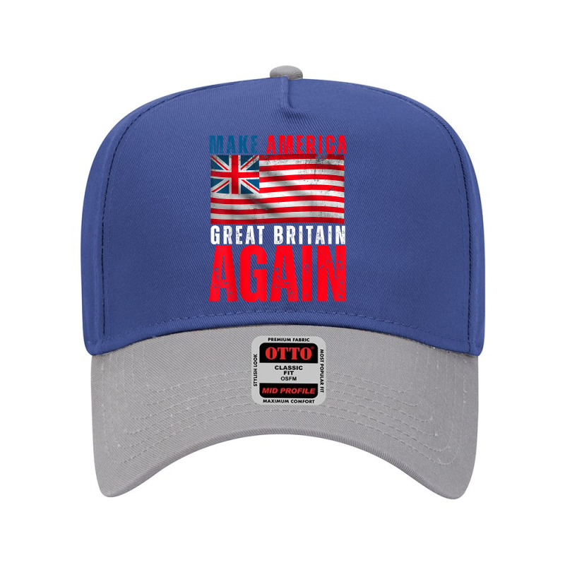 Make America Great Britain Again Shirt Usa Uk Flag T Shirt Adjustable Baseball Cap | Artistshot