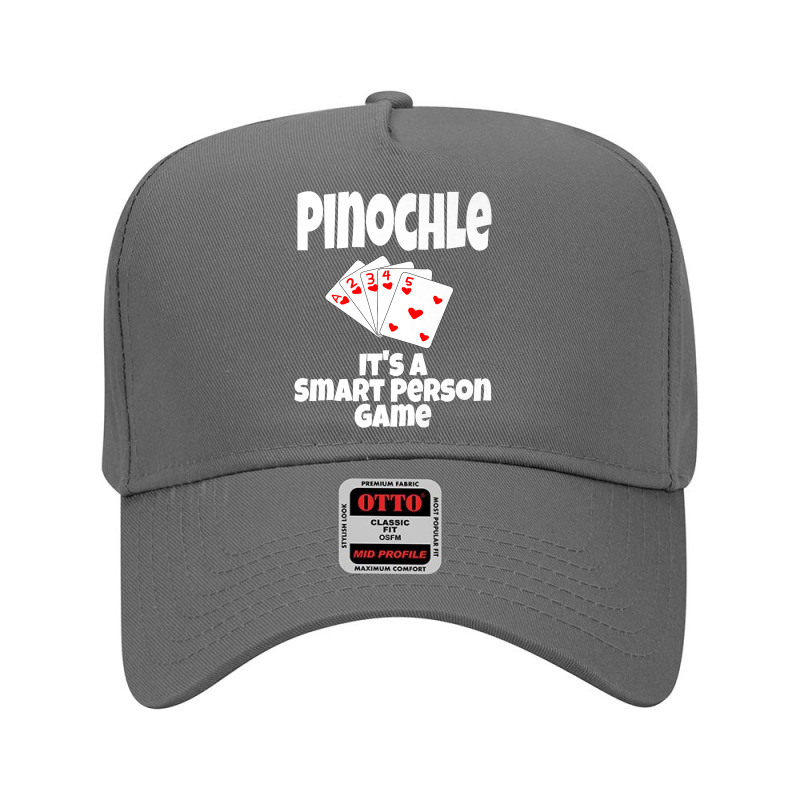 Funny Pinochle It's A Smart Person Game Card Game Playing Premium T Sh Adjustable Baseball Cap by agueron | Artistshot