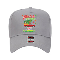 Santa's Favorite Art Teacher Christmas Tree Truck T Shirt Adjustable Baseball Cap | Artistshot