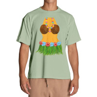 Hula Dancer Shirt Lei Flowers Coconut Bra Grass Skirt Urban Heavy T-shirt | Artistshot