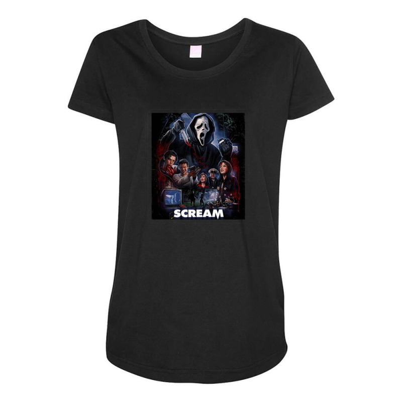 Scream Horror Movie Poster Retro 93660849 Maternity Scoop Neck T-shirt by pitri | Artistshot