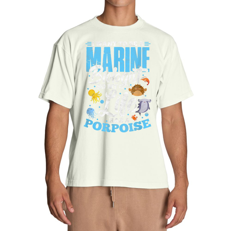 I Want To Be Marine Biologist So Life Has A Porpoise Grunge T Shirt Urban Heavy T-shirt | Artistshot