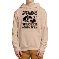 Truck Trucker It Doesnt Matter The Snow Falls Funny 76 Driver Truckin Urban Pullover Hoodie | Artistshot