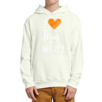 I Love Jesus And Tennessee Shirt Orange Heart Cute Fan Gift T Shirt Urban Pullover Hoodie | Artistshot