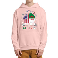 Us Patriot Algeria Flag American Algerian Grown T Shirt Urban Pullover Hoodie | Artistshot