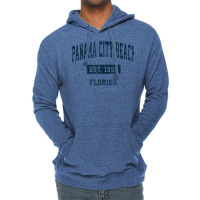 Panama City Beach Florida Fl Vintage Sports Established Navy T Shirt Lightweight Hoodie | Artistshot