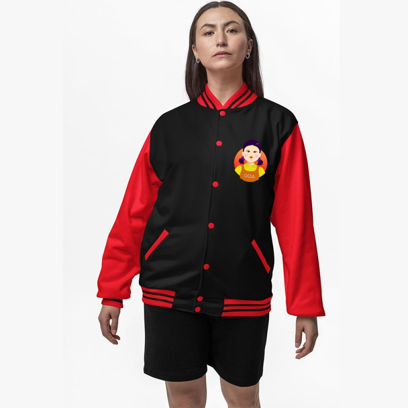 Red Light Green Light   Game Doll Bomber Jacket | Artistshot