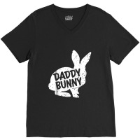 Daddy Dad Bunny Matching Group Funny Family Easter V-neck Tee | Artistshot