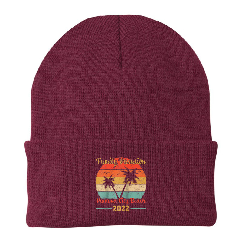 Vintage Style Family Vacation 2022 Florida Panama City Beach Raglan Ba Beanie by Tiktify | Artistshot