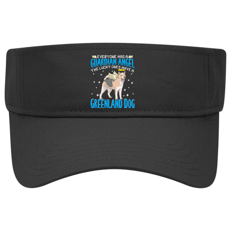 Greenland Dog T  Shirt Greenland Dog With Guardian Angel T  Shirt Visor Hat | Artistshot