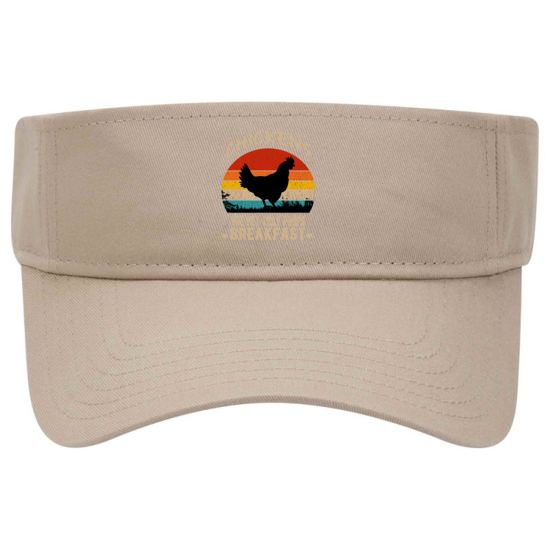 Chicken Cock Chickens The Pet That Poops Breakfast Funny Chicken Sayin Visor hat by offensejuggler | Artistshot