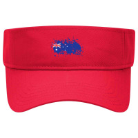 Australia Ink Flag Vectors Visor Hat | Artistshot