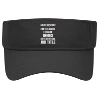 Gift For Freakin' Genius Airline Dispatcher Visor Hat | Artistshot